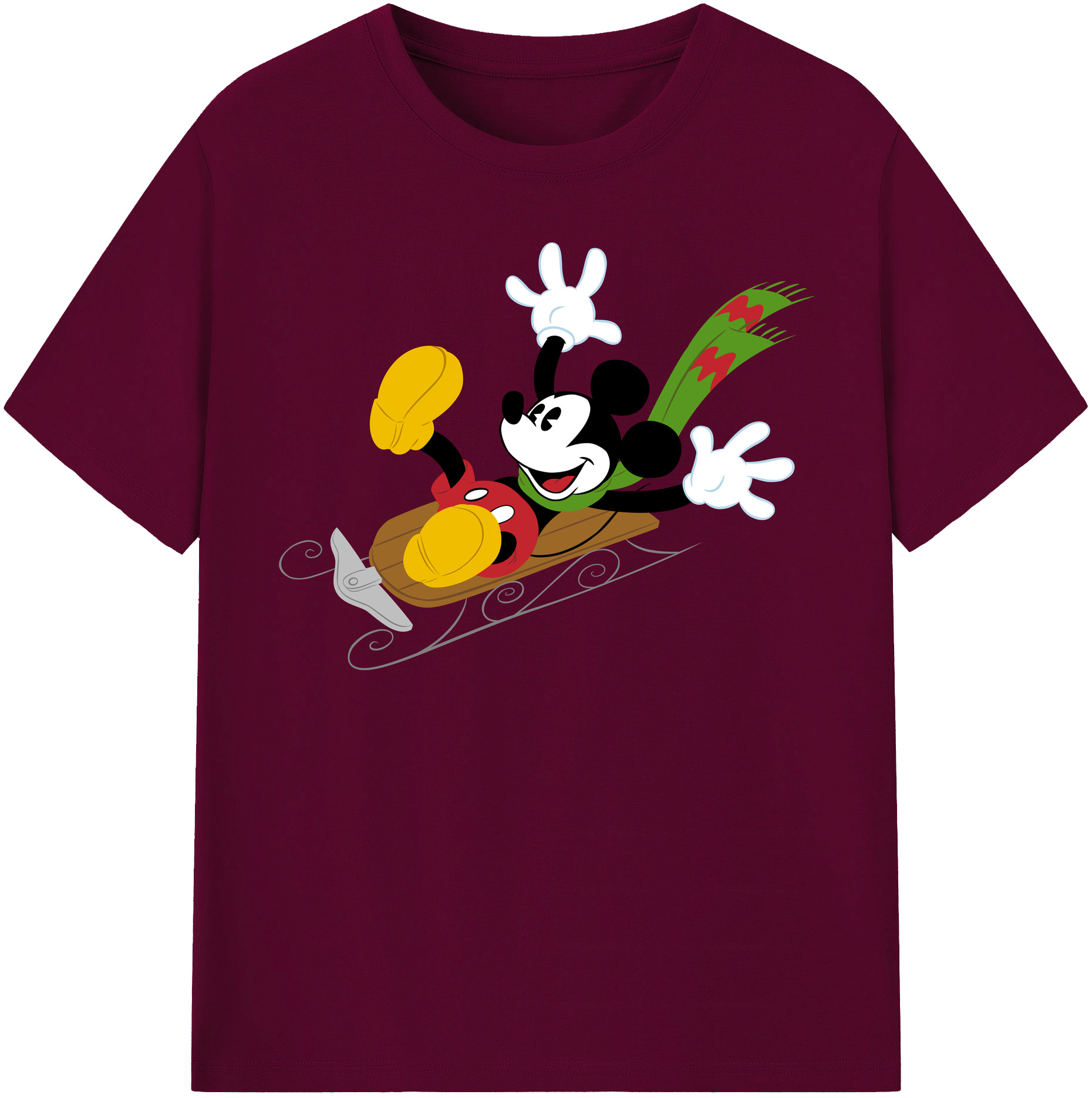 （画像用） ミッキーマウス Mickey Mouse レディースカジュアルプリントTシャツ（綿100％）